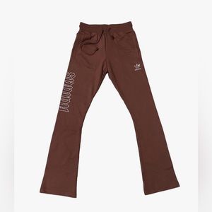 EARTH BROWN flared high waisted bedazzled pants 🤌🏼